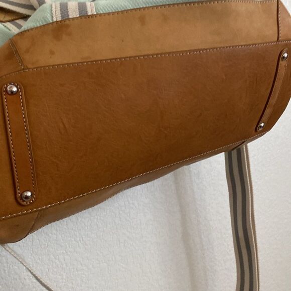 Pottery Barn Kids Canvas with Leather Bag and Removable Strap - Picture 11 of 12